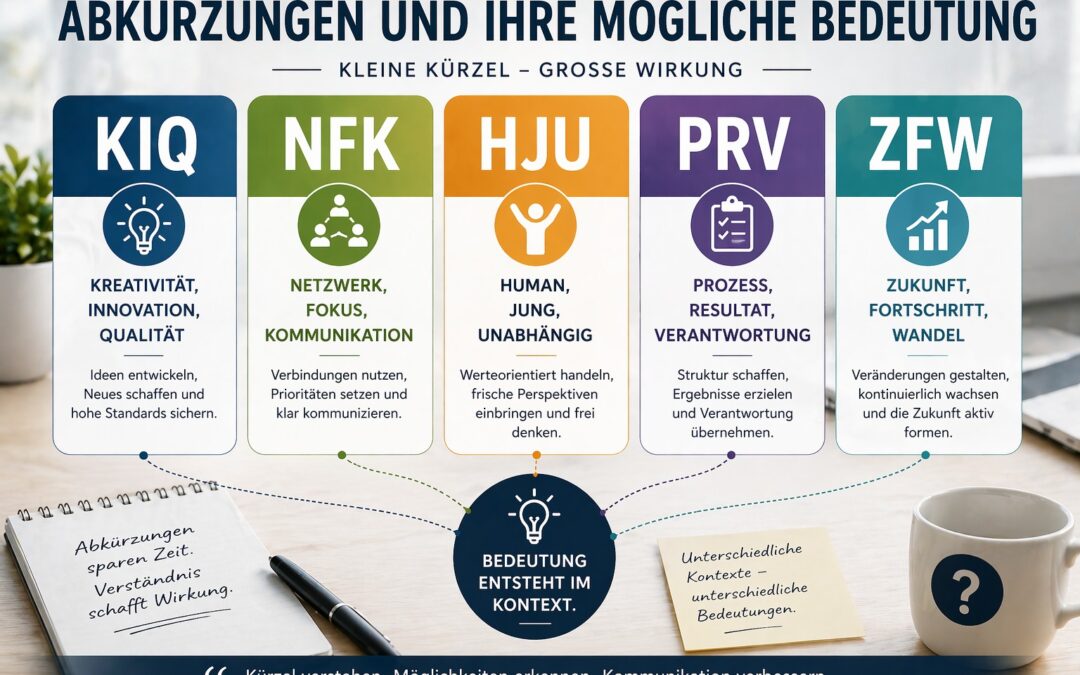 Abkürzungen und ihre mögliche Bedeutung – Zwischen Effizienz und Interpretation